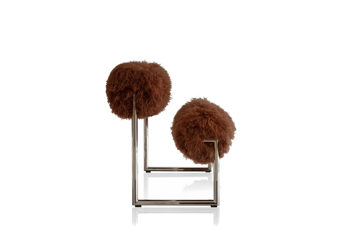 Acerbis Due Più Armchair in rust fur