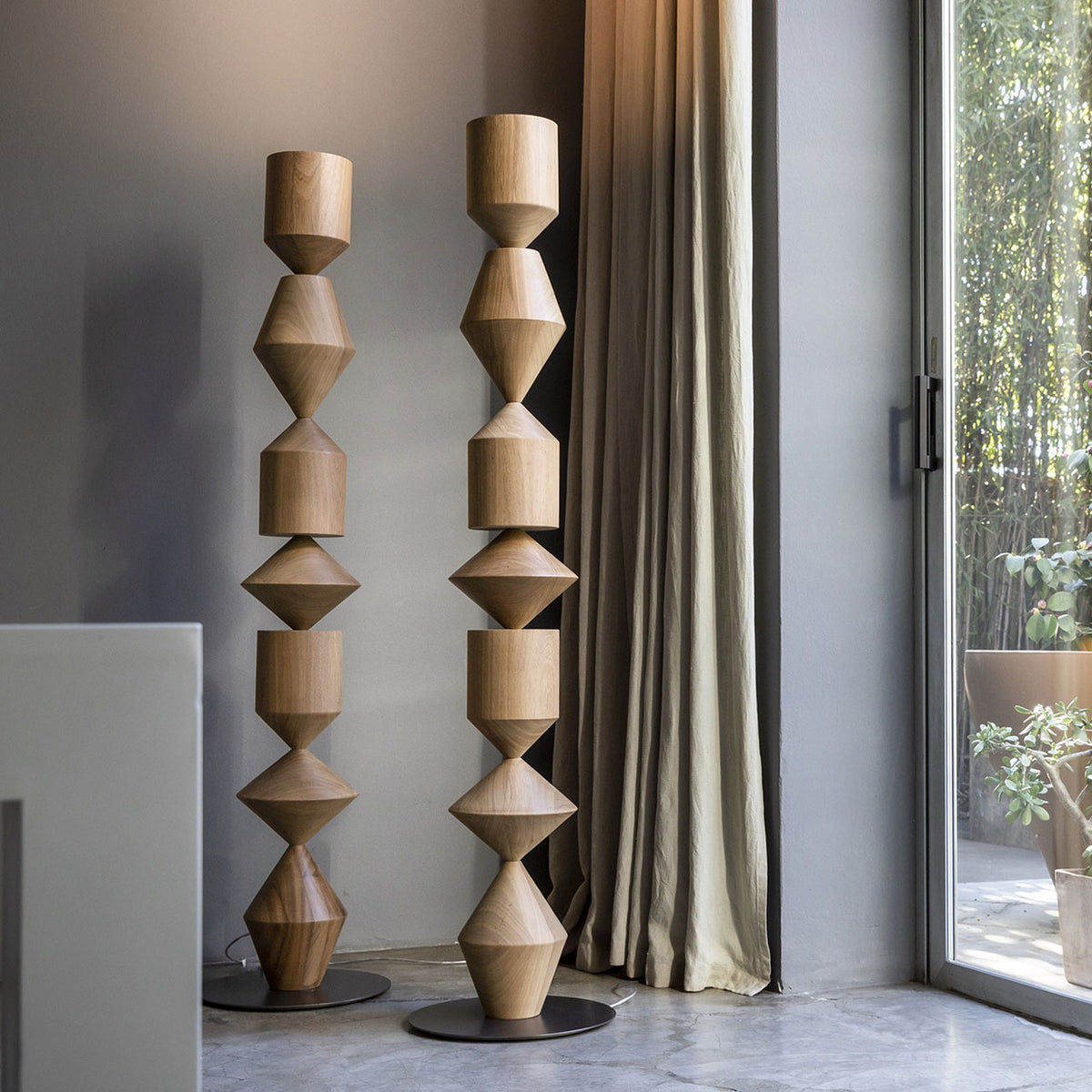 Mogg Costantina Floor Lamp, pair in wood