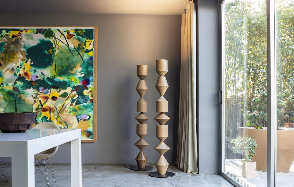 Mogg Costantina Floor Lamp, pair in wood
