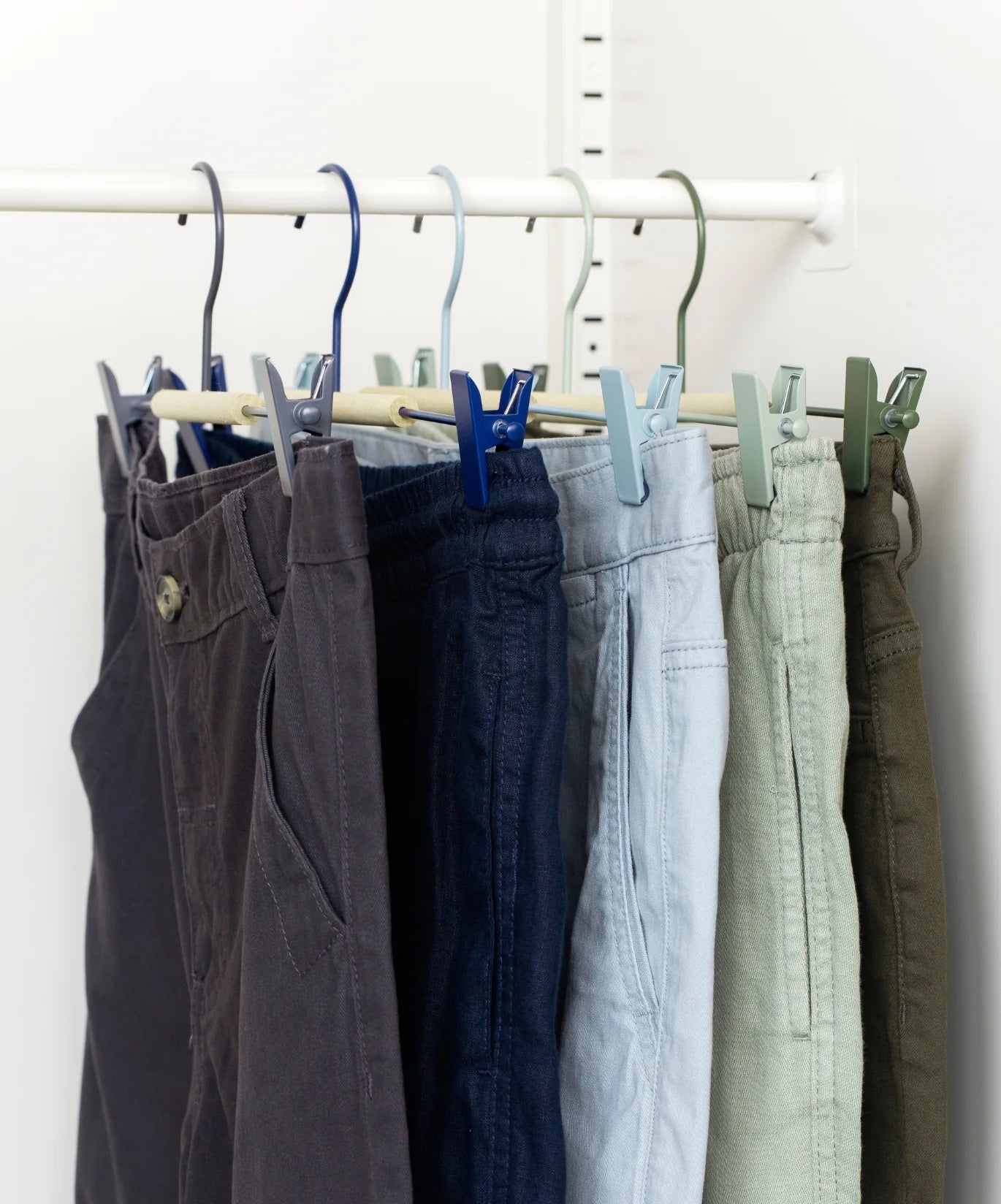 Adult clip hangers in winter