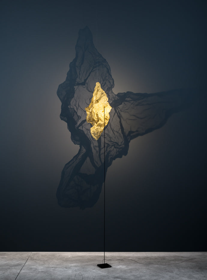 Catellani & Smith Shadow Floor Lamp, brass net detail